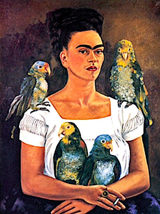 Frida Kahlo parrots