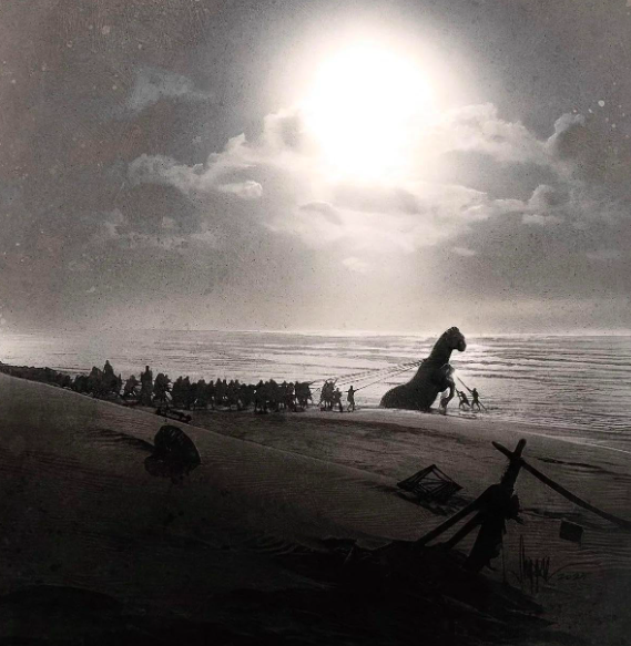 The Trojan Horse on the beach