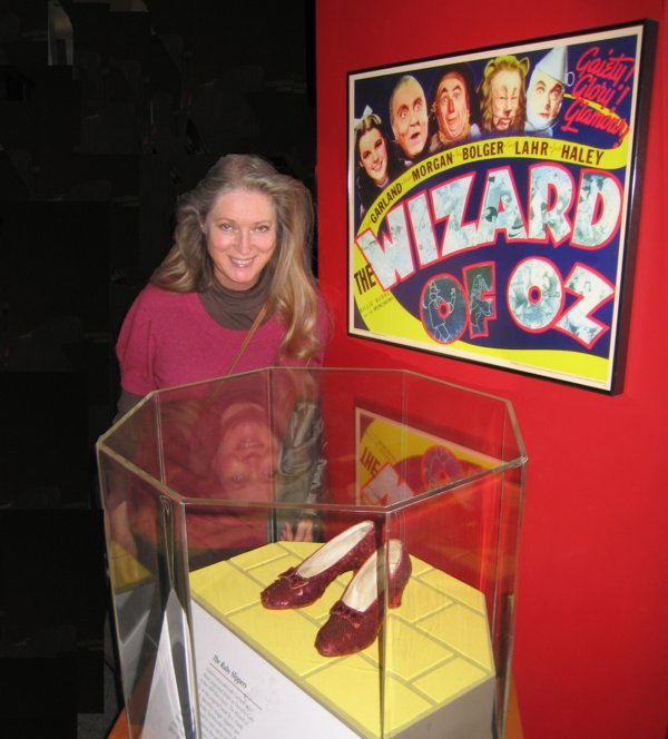The original ruby slippers at the Smithsonian in Washington, DC